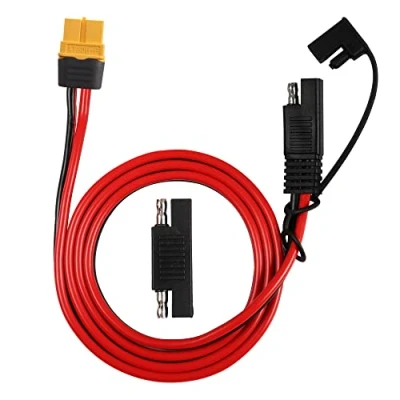 Image of MEIRIYFA SAE to XT60 Connector Adapter Extension Cable XT 60 Female Wire 12AWG for Solar Generator Power Station Lipo Battery Pack (3.3FT)