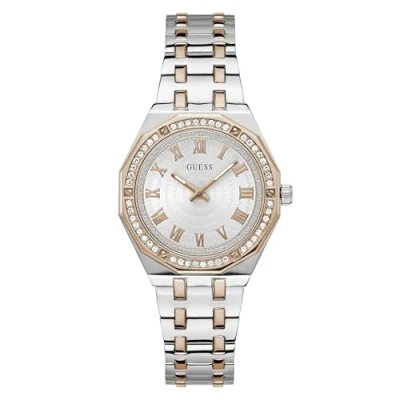 Image of Guess Desire Watch silvercoloured/rose goldcoloured, Women&#039;s, Size: One Size, Silver coloured/rose gold coloured
