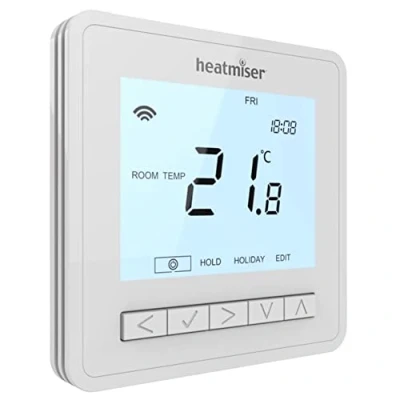 Image of Heatmiser NeoAir V3 Smart Wireless Programmable Room Thermostat for Use with RF Switch UH8 NeoHub (Glacier White)