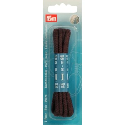 Image of Prym Cord Laces, Brown, 90 cm x Ø 5 mm, Braun, 2 Stück