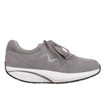 Image of MBT Yuna Women&#039;s Casual Modern Style Sneakers. Anatomical and Comfortable Physiological Footwear Comfort Stability with Rocker Sole. Lace up Grey