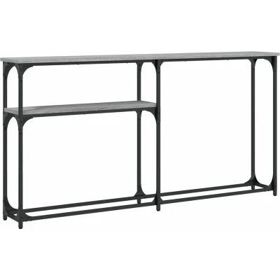 Image of vidaXL Console Table Grey Sonoma 145x22.5x75 cm Engineered Wood