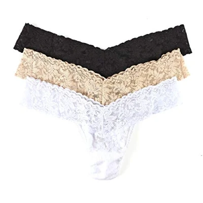 Image of Hanky Panky Multi Pack Signature Lace Low Rise Thong 3 OS