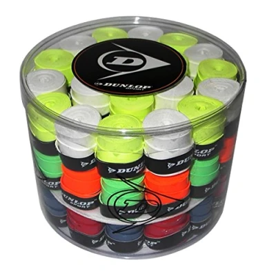 Image of Dunlop Tour Pro Pot Of 60 Overgrips, Unisex adult, multicoloured