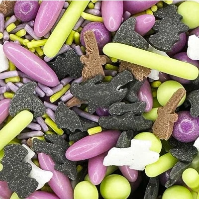 Image of Sprinkletti Halloween Hocus Pocus 30g Cake Topper Sprinkles Edible Decorations Witchy Mix For Halloween, Harry Potter &amp; Autumn Themed Cakes Bakes