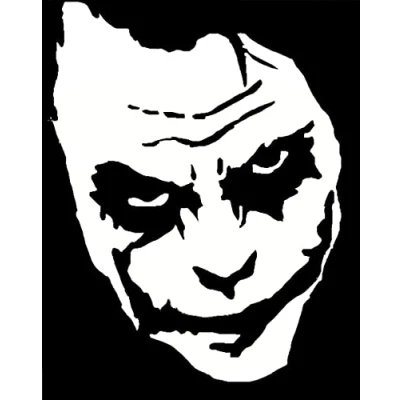 Image of PJ4U 10 x 8 CM Approx Batman Joker Bumper Sticker Vinyl Car Decal White