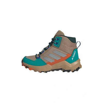 Image of Adidas Terrex MID Hiking shoes for kids, Size: 3.5, Cardboard matte silver pure teal Textile/synthetics