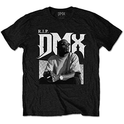 Image of DMX T Shirt R.I.P. Logo Official Mens Black L