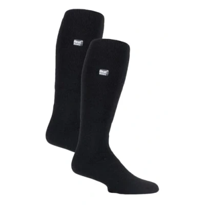 Image of HEAT HOLDERS 2 Pack Mens Long Thermal Socks Knee High Winter Thick Warm Lite (6 11, Black)