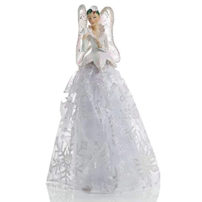 Image of Premier fairy tree topper with dove silver &amp; white