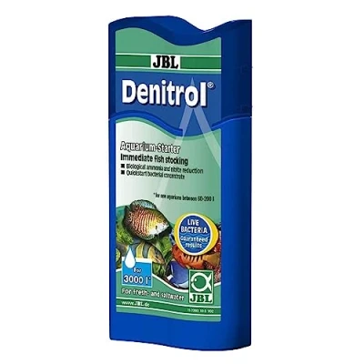 Image of JBL Denitrol 100 ml, Bacteria starter for adding aquarium fish to freshwater and saltwater aquariums