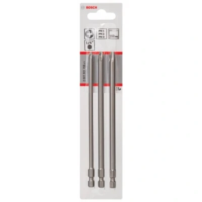 Image of Bosch 2607001758 Extra Hard Screwdriver Bit Set (3 Piece)