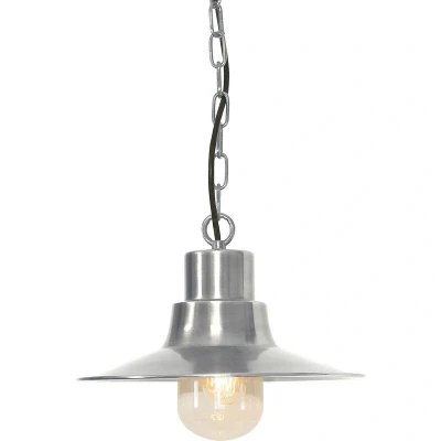 Image of Sheldon 1 Light Outdoor Ceiling Chain Lantern Antique Nickel IP44, E27