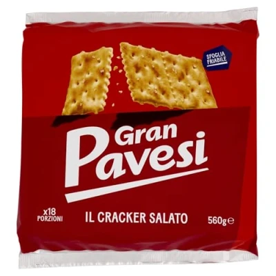 Image of Barilla 3xGran Pavesi Salted Crackers/Biscuits 560g
