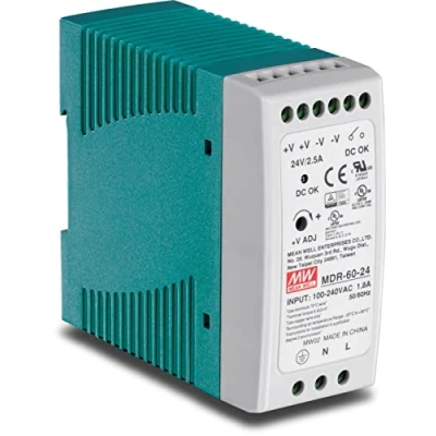 Image of TRENDnet 60 W Single Output Industrial DIN Rail Power Supply, Universal AC Input, Extreme 20 to 70 C ( 4 158 F) Operating Temp, TI M6024