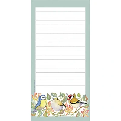 Image of Garden Birds Memo Pad Lined Magnetic Notepad by Emma Ball