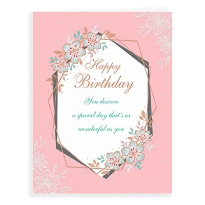 Image of Regal Publishing Birthday Card Floral Frame 8 x 6 inches