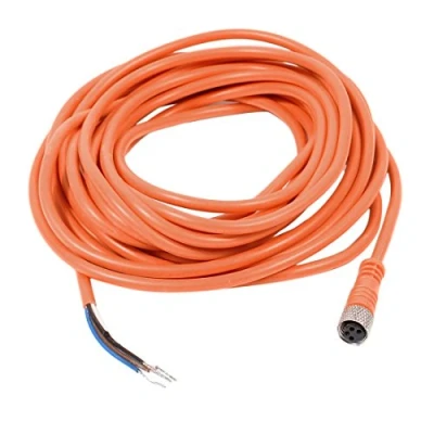 Image of Sourcingmap M8 Female Straight 4 Pins Connector Aviation Socket Electrical Cable 5M Yellow