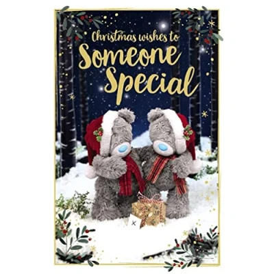 Image of Me To You Bear 3D Holographic Someone Special Christmas Card