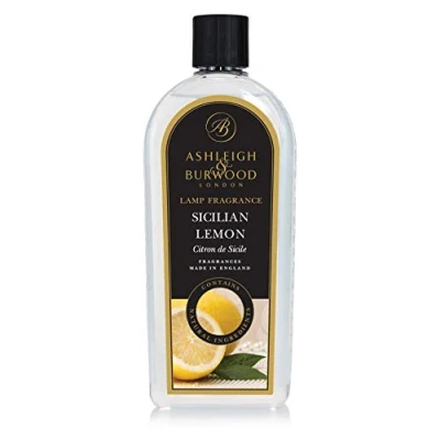 Image of Ashleigh &amp; Burwood Sicilian Lemon Lamp Fragrance 500 mL UK Made, Actively Purifies Air, Promotes Wellbeing, Fruity Scent, 20 Hours Burning Time