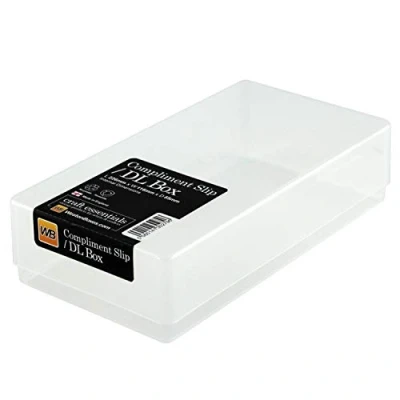 Image of WestonBoxes Compliment Slip and DL Envelope Plastic orthodontic Storage Box (Clear, Pack of 5)