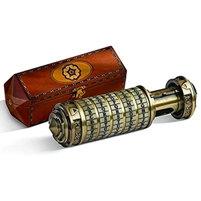 Image of The Noble Collection Da Vinci Code Cryptex 6in (15cm) Full 1:1 Scale Functional Prop Replica Officially Licensed Movie Replicas Gifts