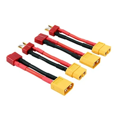 Image of OliRC 4pcs T Plug Deans Style to XT60 XT 60 Male Female Connector Adapter with 14awg 5cm Wire(C18 4)
