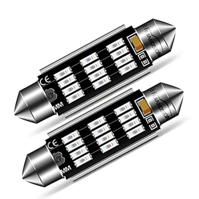 Image of Ruiandsion 41mm 42mm LED Dome Light Bulbs 10 30V Extremely Bright 212 2 211 578 569 Festoon Canbus Error Free Replacement for Cars Trucks Interior Map Lights,Red (Pack of 2)
