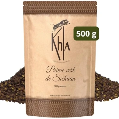 Image of KHLA Sichuan green peppercorns Fair Trade 500g Bag cat A