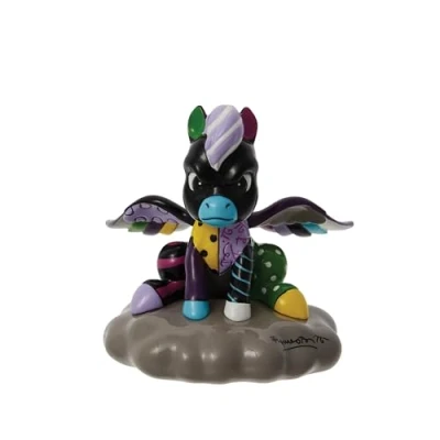 Image of Enesco Disney Britto Fantasia Angry Pegasus Sitting on Cloud Miniature Figurine, 3.3 Inch, Multicolor