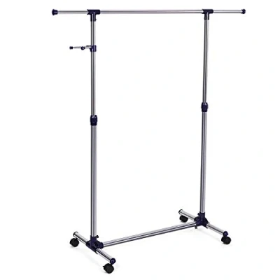Image of SONGMICS Wardrobe Clothes Cupboard Hanging Rail Storage Shelves with Metal Frame and Cover 108 x 170 58 cm RTG03H