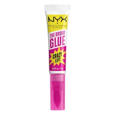 Image of NYX Professional Makeup The Brow Glue Crazy Lift, Lamination Gel, Up to 24H Strong Hold, Built In Styling Comb, Transparent
