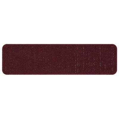 Image of vidaXL Stair Mats with Latex Backing Bordeaux 20x75 cm