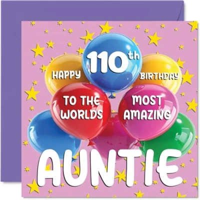 Image of 30th Auntie Birthday Card World&#039;s Most Amazing Happy for from Nephew Niece, 145mm x Age 30 Thirty Greeting Cards Aunt Aunty