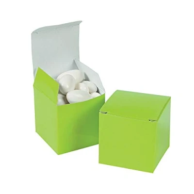 Image of Pack of 12 LIME GREEN Mini Gift Boxes