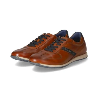 Image of bugatti Men&#039;s Thorello Lace up, Cognac, 9.5 UK