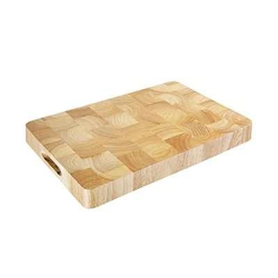 Image of Vogue Rectangular Wooden Food Grade Kitchen Chopping Board and Serving Tray, Medium, Natural Antibacterial Surface, Size: 45(H) x 455(W) 305(L)mm C459