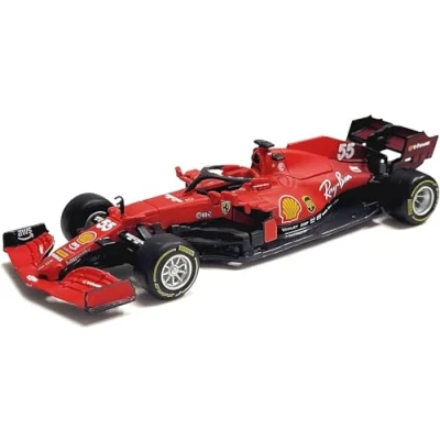 Image of Bburago B18 36829S 1:43 F1 2021 Ferrari SF21 SAINZ, Assorted Designs and Colours