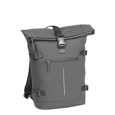 Image of New Rebels William Riverside Backpack Rolltop 17L, Unisex Adults’ Backpack, Antracite, 29x13x45cm