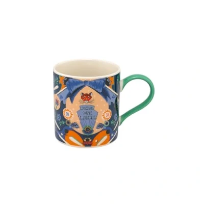 Image of Cath Kidston London China Pinball Rosie Mug in Blue 300ml