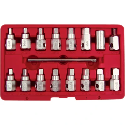 Image of Kennedy Oil Drain Plug Key Set 3/8&quot; Square Drive (17 Piece)