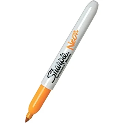 Image of Sharpie Fine Tip Permanent Marker Neon Orange (Pack of 12)