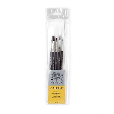 Image of Winsor &amp; Newton &quot;Galeria Brush Short Handle (Pack of 5)
