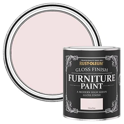 Image of Rust Oleum Pink Furniture Paint in Gloss Finish China Rose 750ml