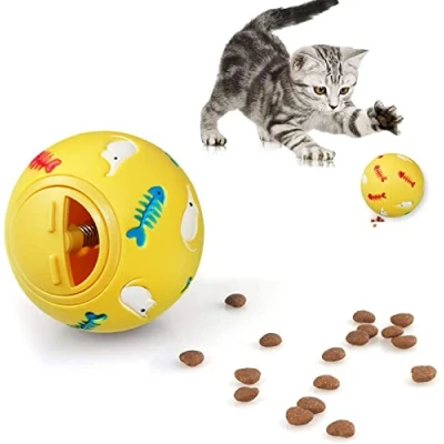 Image of jiuhao Cat Treat Ball,Cat Food Ball Toys,Cat Slow Feeder Toy,Cat Dispenser Interactive Puzzle Toy for Indoor Cats Training Brain Stimulation