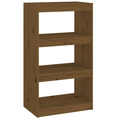 Image of vidaXL Book Cabinet/Room Divider Honey Brown 60x30x103.5 cm Wood Pine