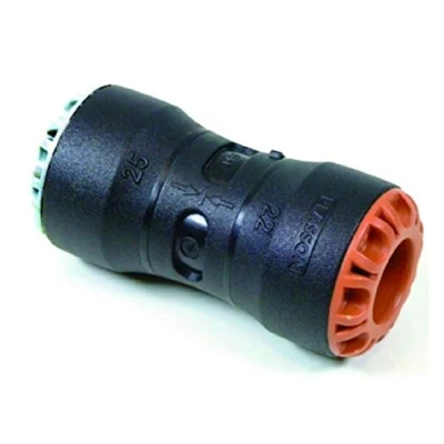 Image of Plass ONE 32mm x 28mm Push Fit MDPE to Copper Coupling 1001C