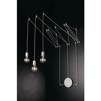 Image of HABITAT 3 Light Pendant Ceiling White 500cm
