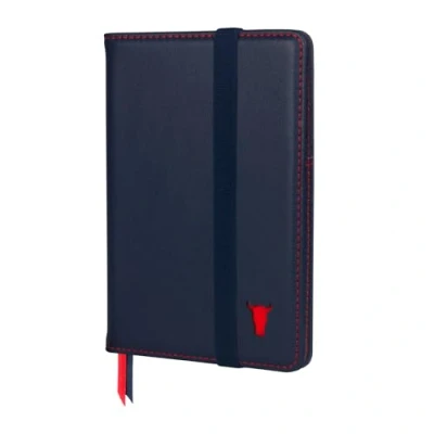 Image of TORRO Passport Holder Genuine Leather Cover with Elasticated Closure Strap (Blue)