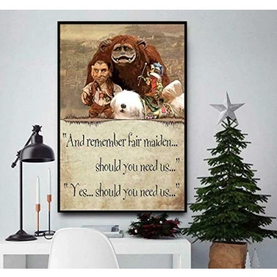 Image of TNND Labyrinth And Remember Fair Maiden Poster Art Wall Decor Metal Sign 8x12 inches